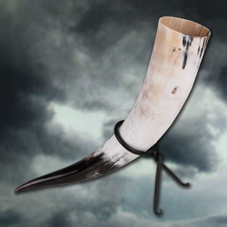 Oversized Drinking Horn with Stand