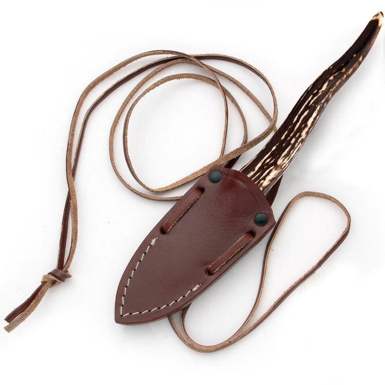 Stag Handle Neck Knife, Made in USA