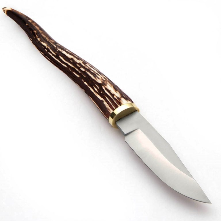 Stag Handle Neck Knife, Made in USA