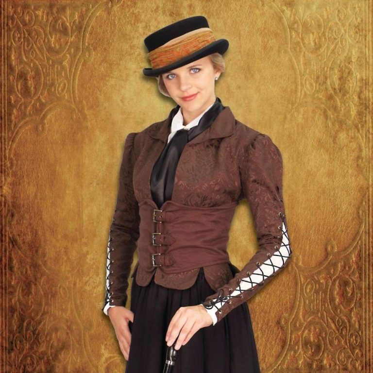 Brown Corset Coat for Historical Reenactment