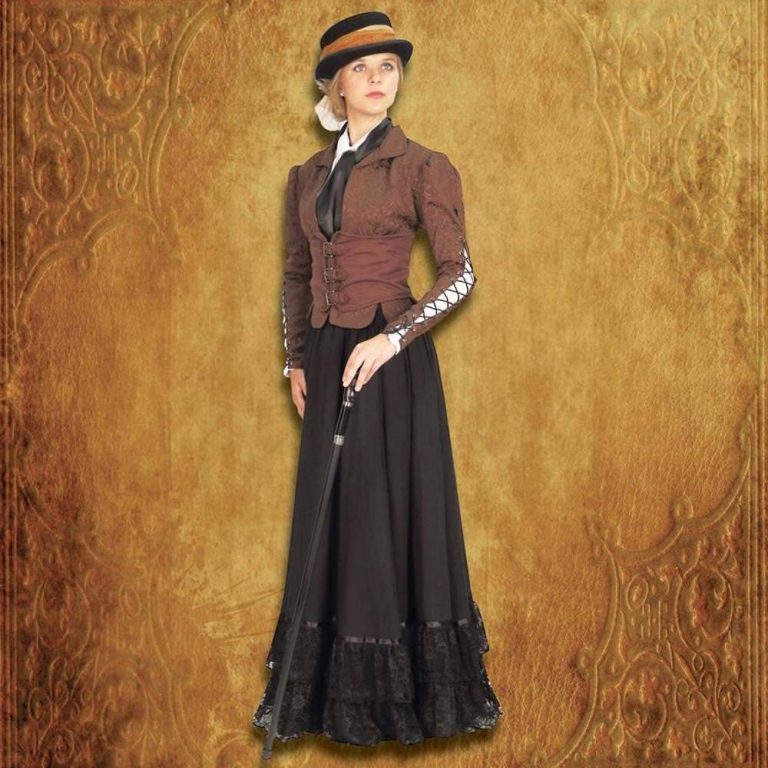 Brown Corset Coat for Historical Reenactment