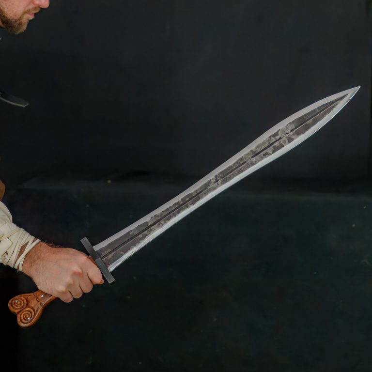 Hand-Forged High Carbon Steel Xiphos Sword