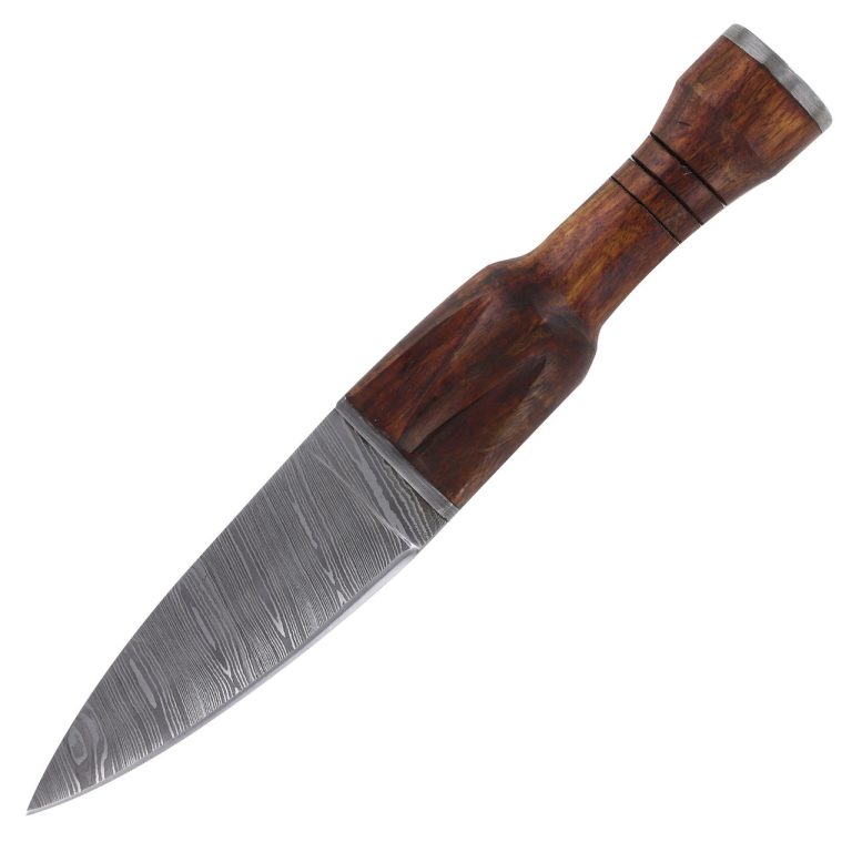 Utility Sgian Dubh Knife with Leather Sheath