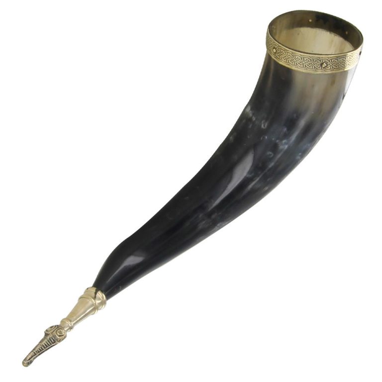 Viking Drinking Horn Set with Stand