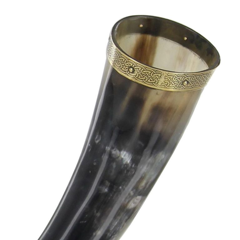 Viking Drinking Horn Set with Stand