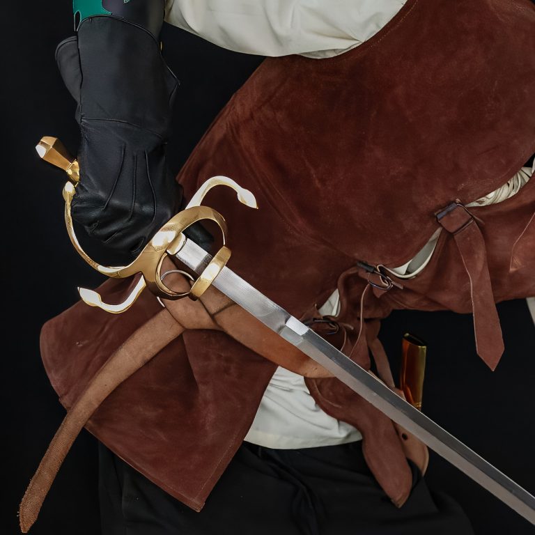 Brass Swept Hilt Rapier with EN45 Steel Blade