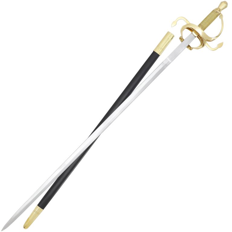 Brass Swept Hilt Rapier with EN45 Steel Blade