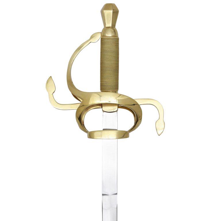 Brass Swept Hilt Rapier with EN45 Steel Blade