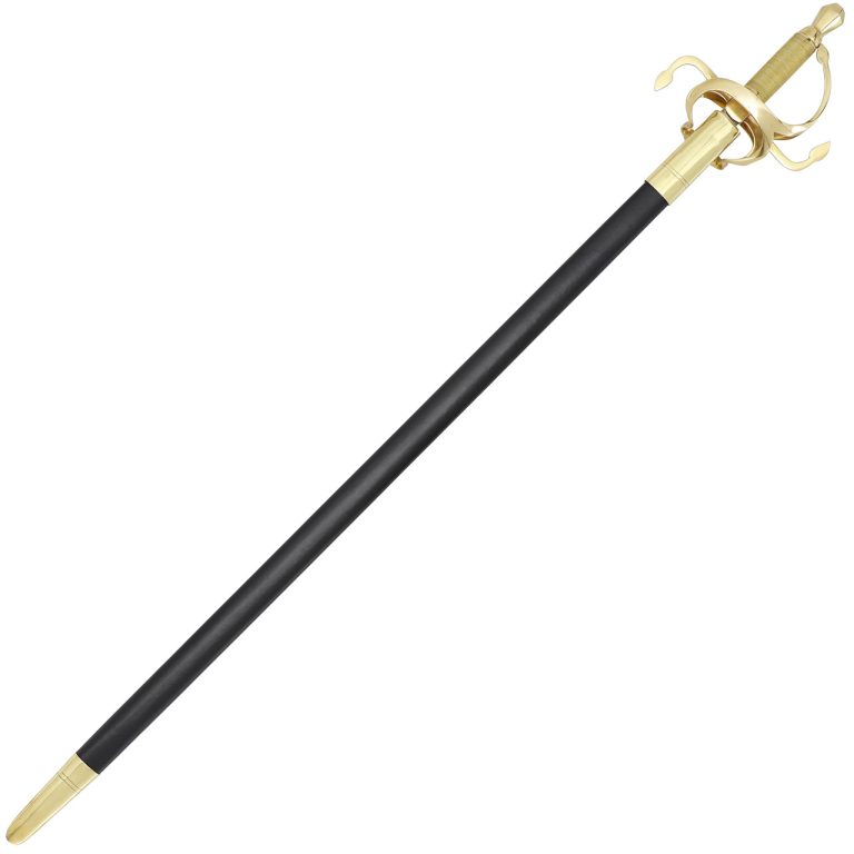 Brass Swept Hilt Rapier with EN45 Steel Blade