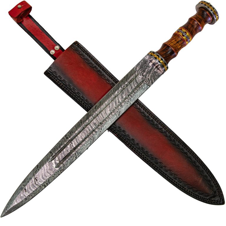 Damascus Steel Roman Gladius Short Sword