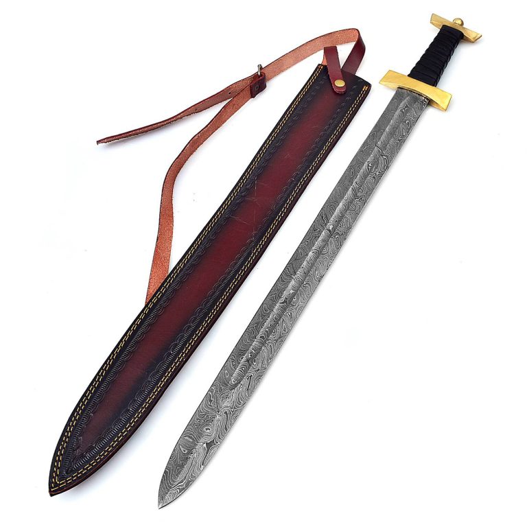 Damascus Steel Spatha Historical Replica Sword