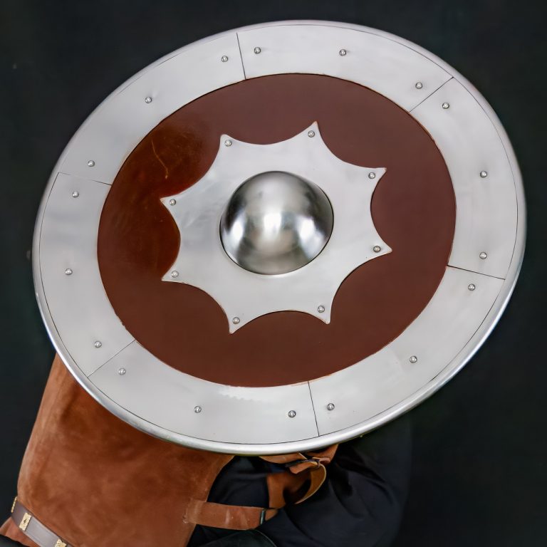 Norse Round Shield with Armored Design
