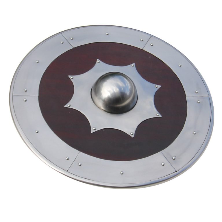 Norse Round Shield with Armored Design