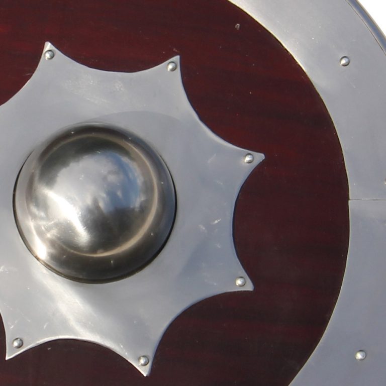 Norse Round Shield with Armored Design