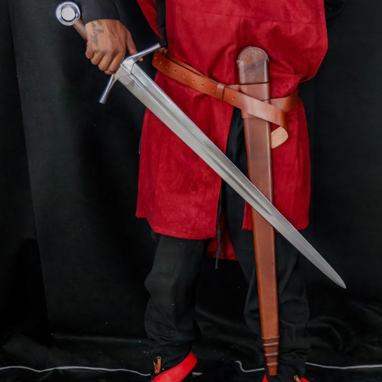 Functional 14th Century Arming Sword with Scabbard