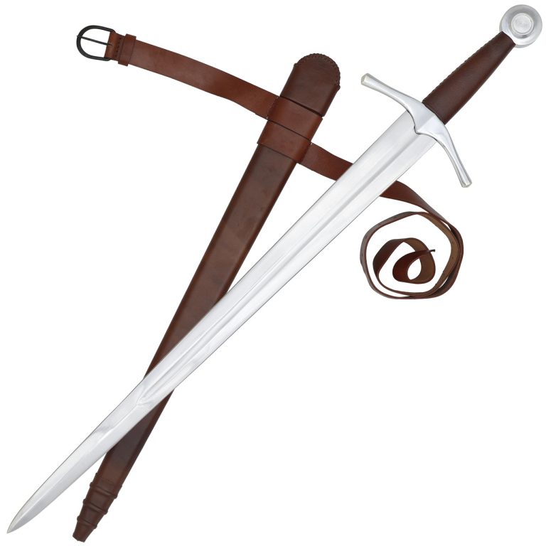 Functional 14th Century Arming Sword with Scabbard