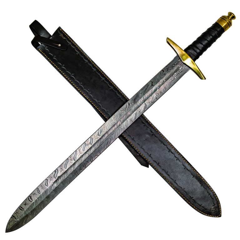 Hand Forged Damascus Steel Medieval Replica Sword
