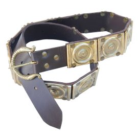 Roman Legionary Cingulum Militare Belt with Brass Plates