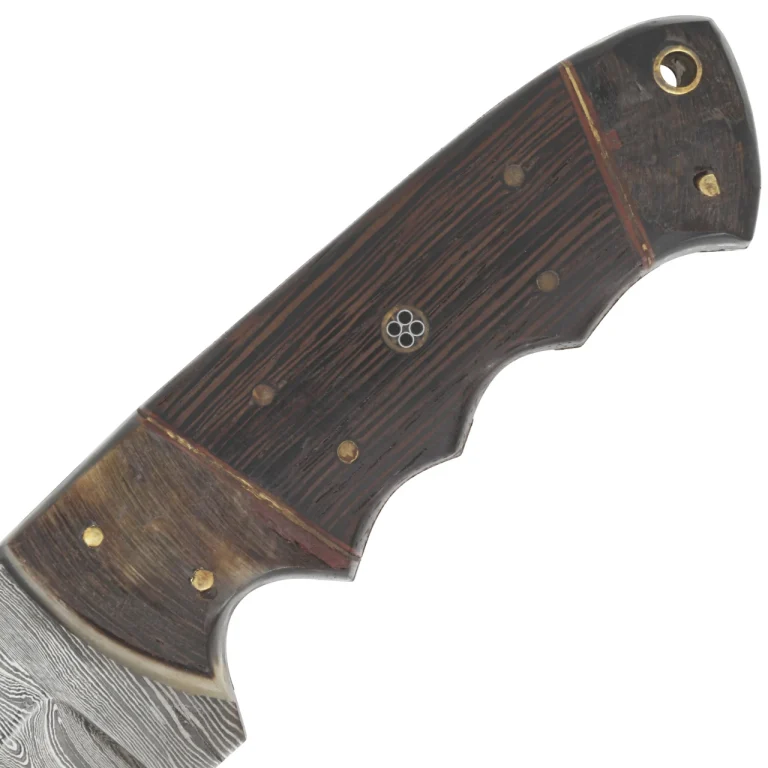 Hook Knife with Ram Horn and Wood Handle