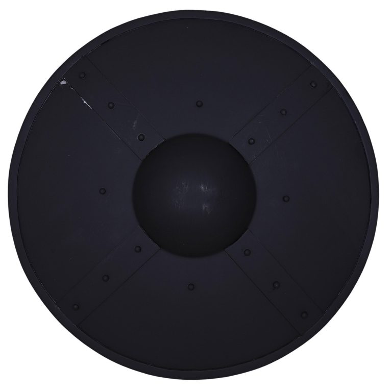 Black Medieval Buckler Shield, Battle Ready