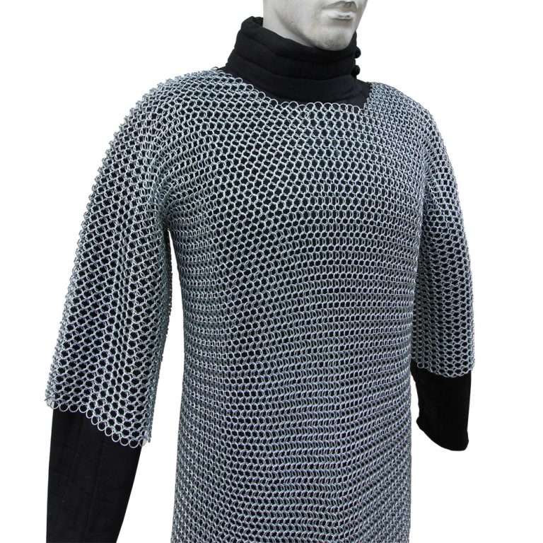Medieval Chainmail Coif and Habergeon Set