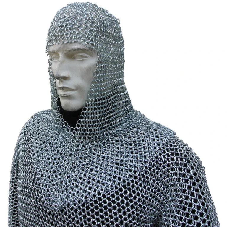 Medieval Chainmail Coif and Habergeon Set