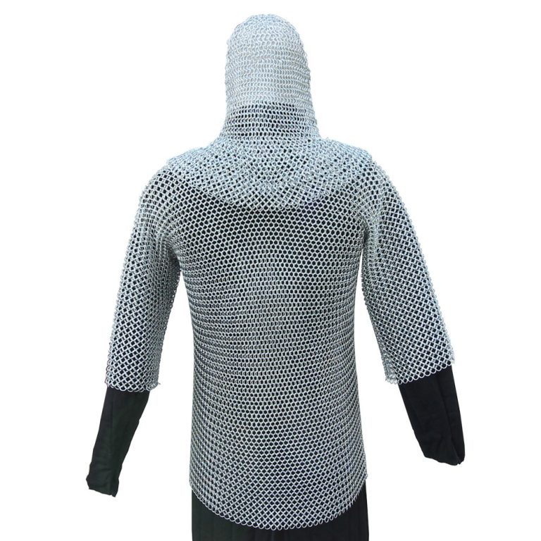 Medieval Chainmail Coif and Habergeon Set