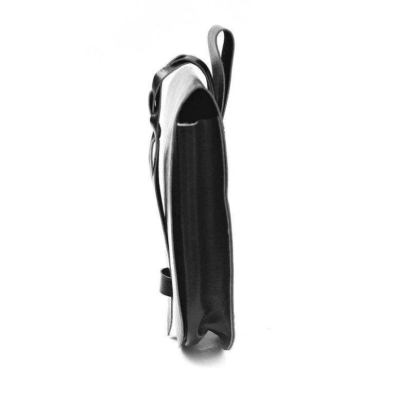 Viking Leather Pouch with Secure Strap Closure