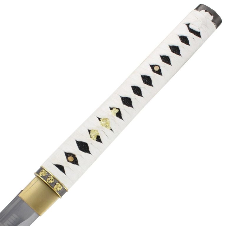 Handmade White Katana with Web Weaver Design
