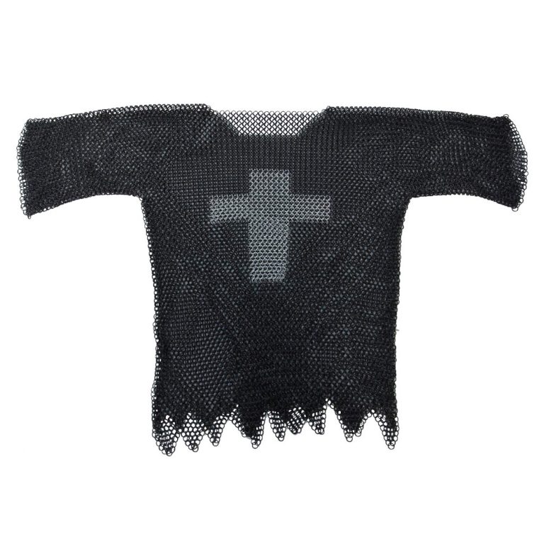 Blackened Templar Cross Chain Haubergeon - XL