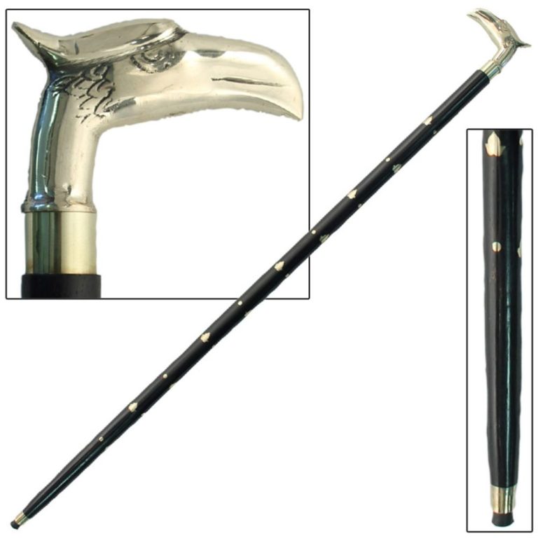 Brass Eagle Head Sheesham Walking Cane