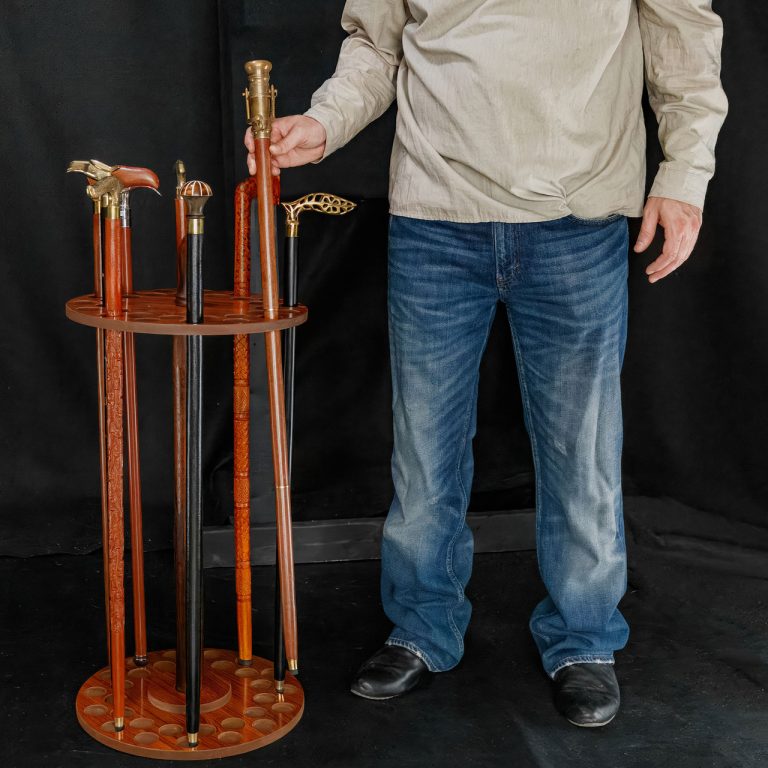 Rustic Walking Cane Display Stand