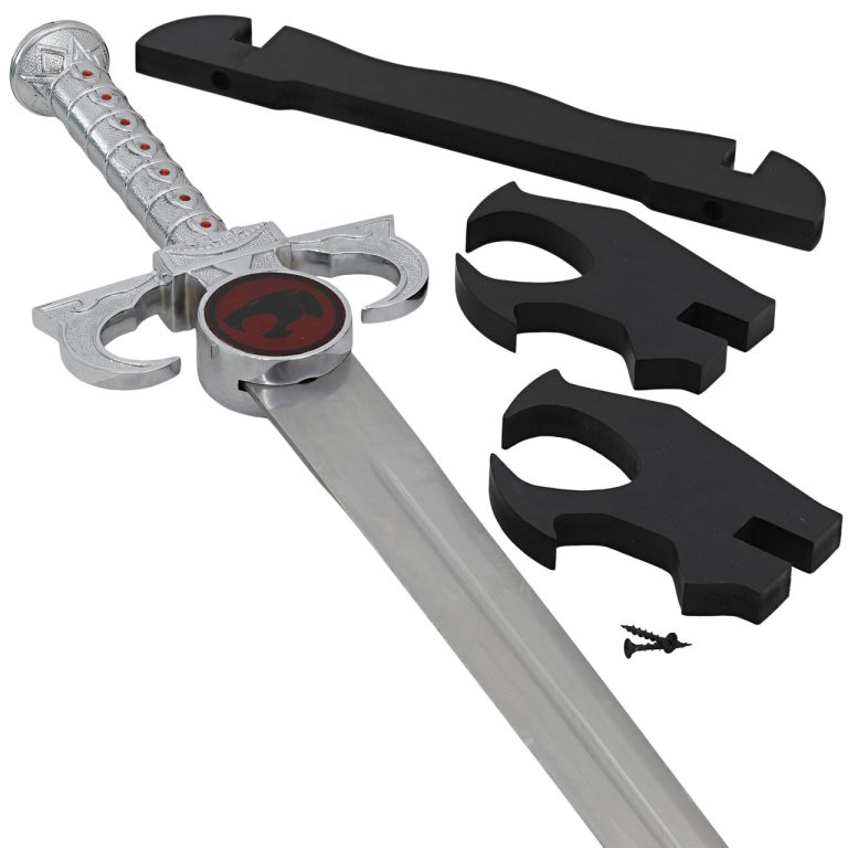 Feline Power Sword with Wooden Display Stand