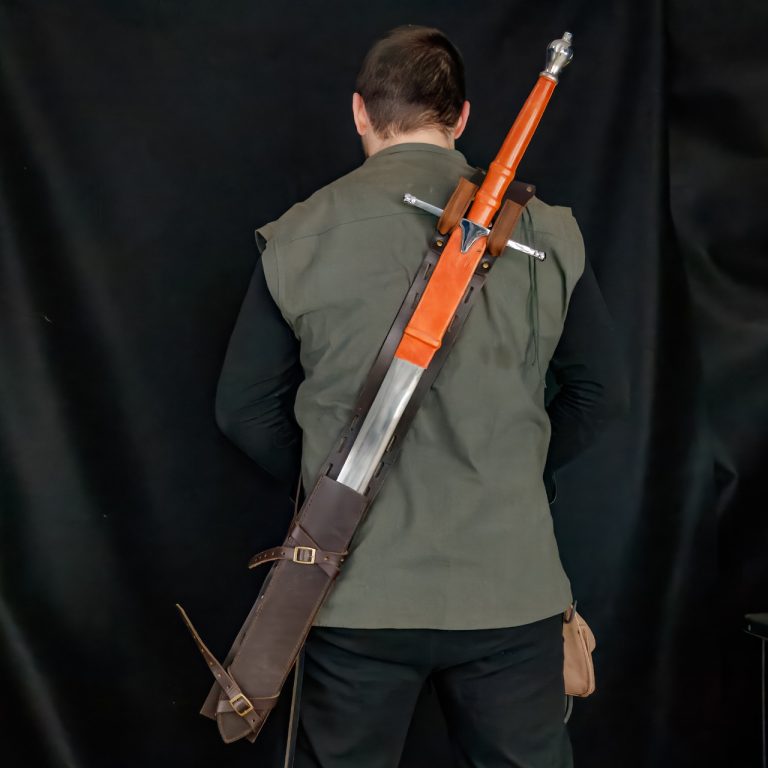 Leather Baldric for Sword Carrying - Brown