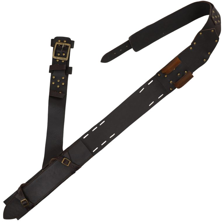 Leather Baldric for Sword Carrying - Brown