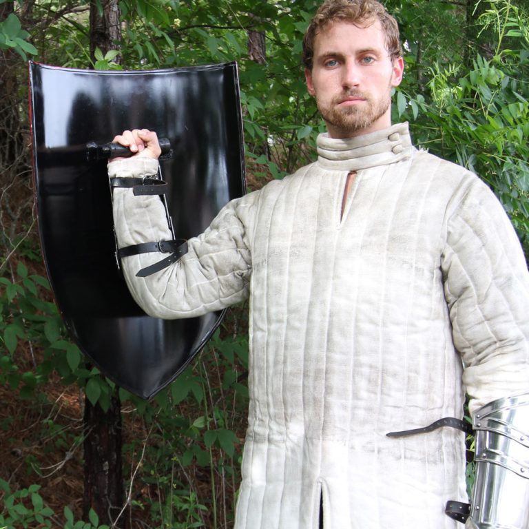 Medieval Black Blank Heater Shield