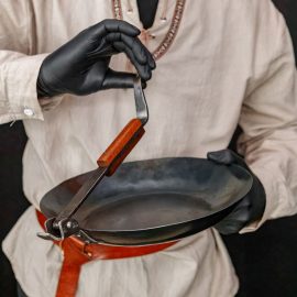 Medieval Folding Heavy Duty Camping Frying Pan