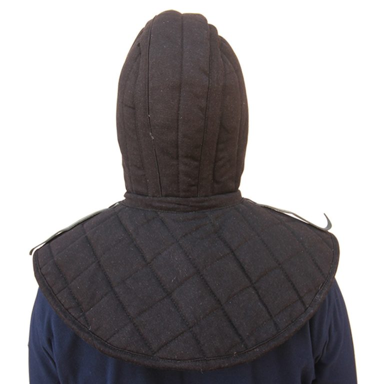 Cotton Padded Collar Armor and Cap - Ecru/Black