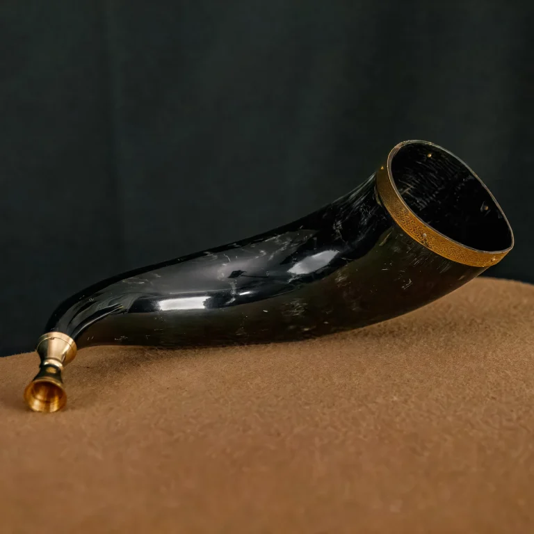 Cow Horn Trumpet with Brass Rim