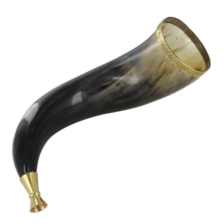 Cow Horn Trumpet with Brass Rim