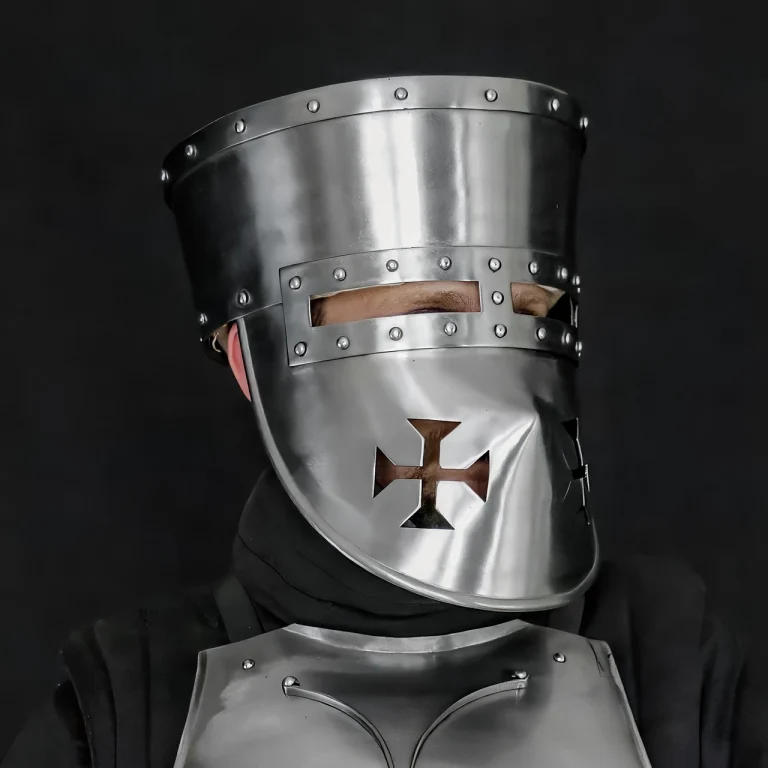 Crusader 16G Pot Helmet with Face Guard