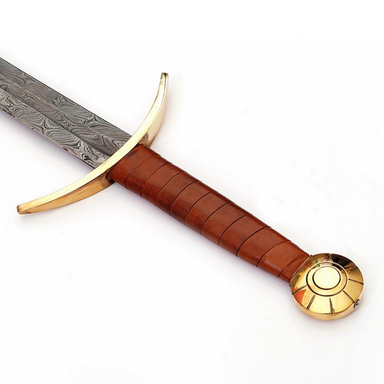 Functional Viking Sword with Damascus Blade