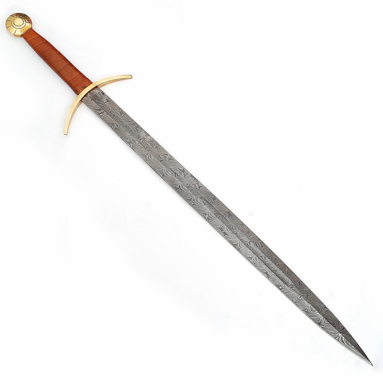 Functional Viking Sword with Damascus Blade