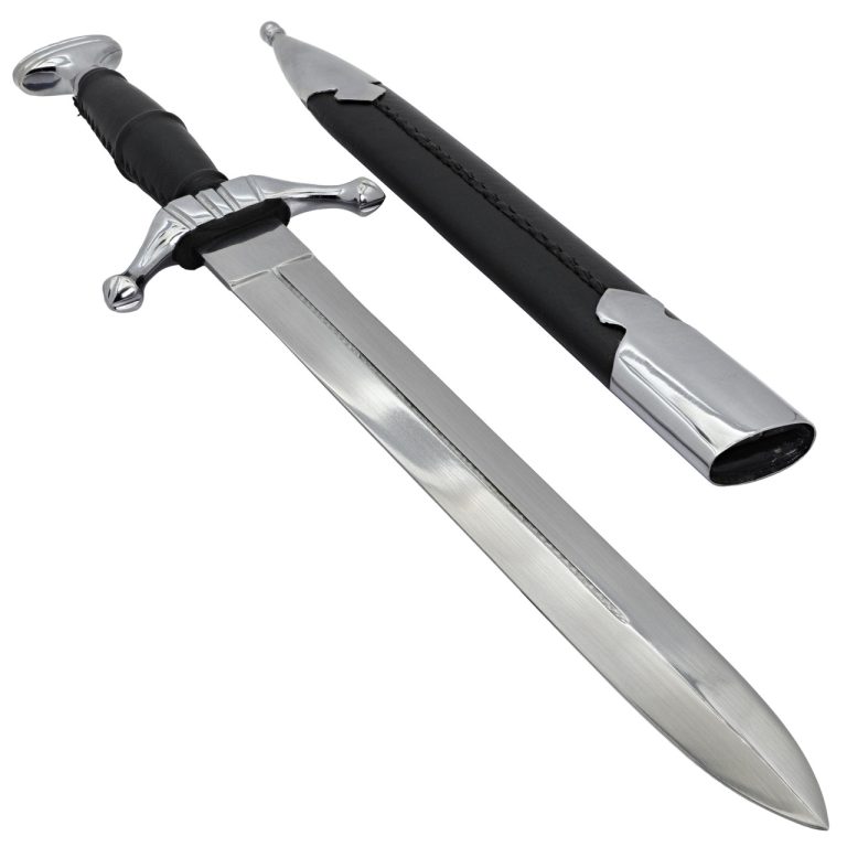 EN45 Steel Blade with Leather Handle and Scabbard