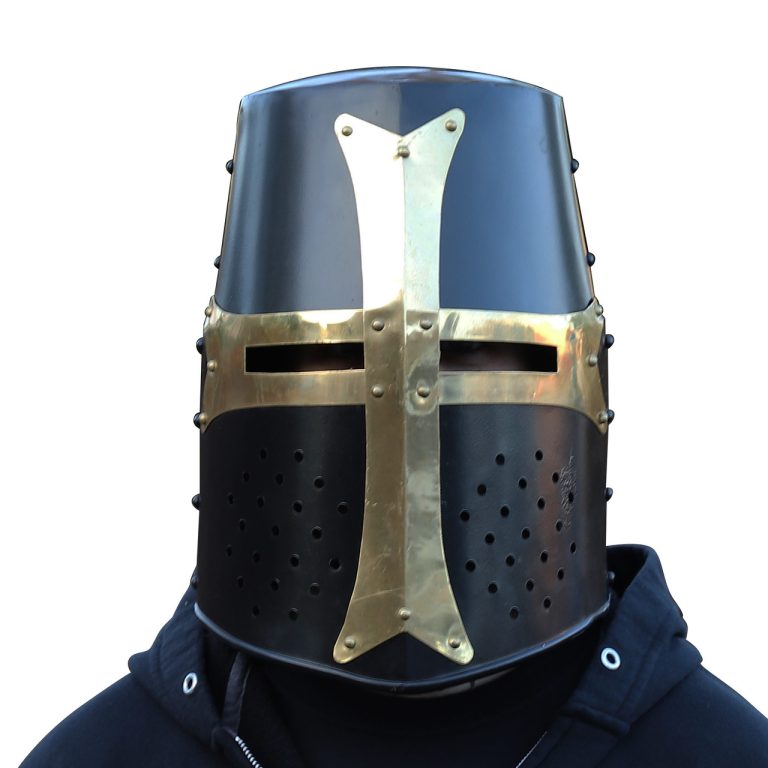 Brass Steel Great Helm for Knights Protection