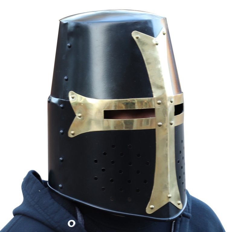 Brass Steel Great Helm for Knights Protection
