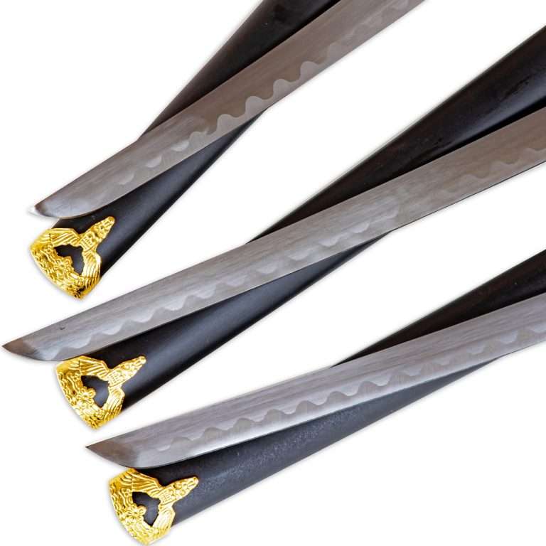Dragon Themed Japanese Sword Set with Stand