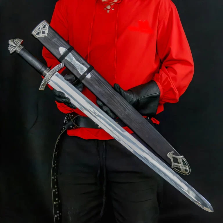 Celtic Viking Sword with Sheath and Mirror Blade