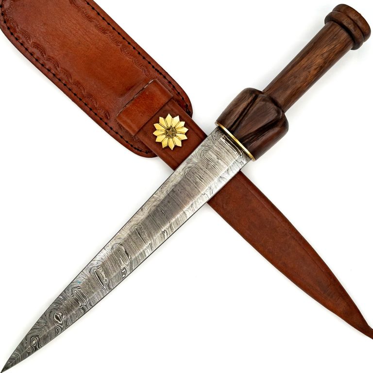 Damascus Steel Ceremonial Dagger with Sheath