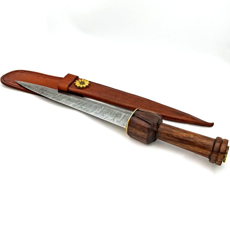 Damascus Steel Ceremonial Dagger with Sheath